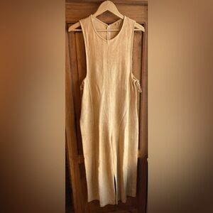 Botanical hand dyed Madewell Texture and Thread jumpsuit 100%cotton